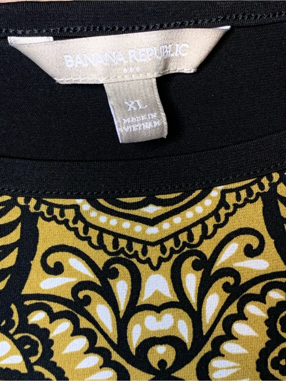 Banana Republic Baroque Print Sleeveless Sheath Dress in Blue and Gold - Picture 7 of 9